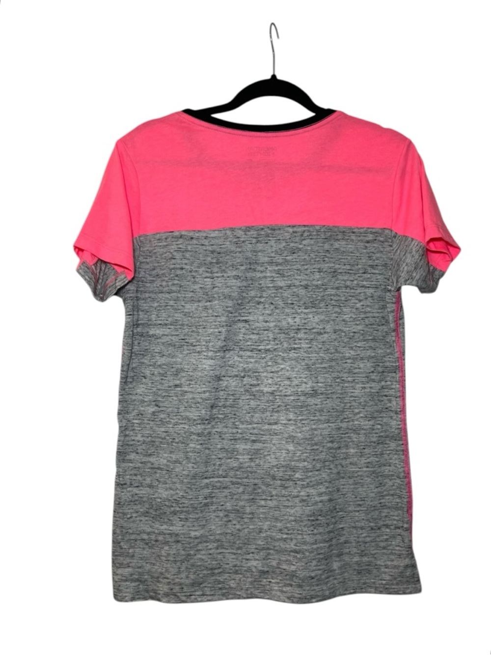 American Fighter Buckle Women’s Pink & Heather Gray Script Logo Tee Size Large - Picture 2 of 16
